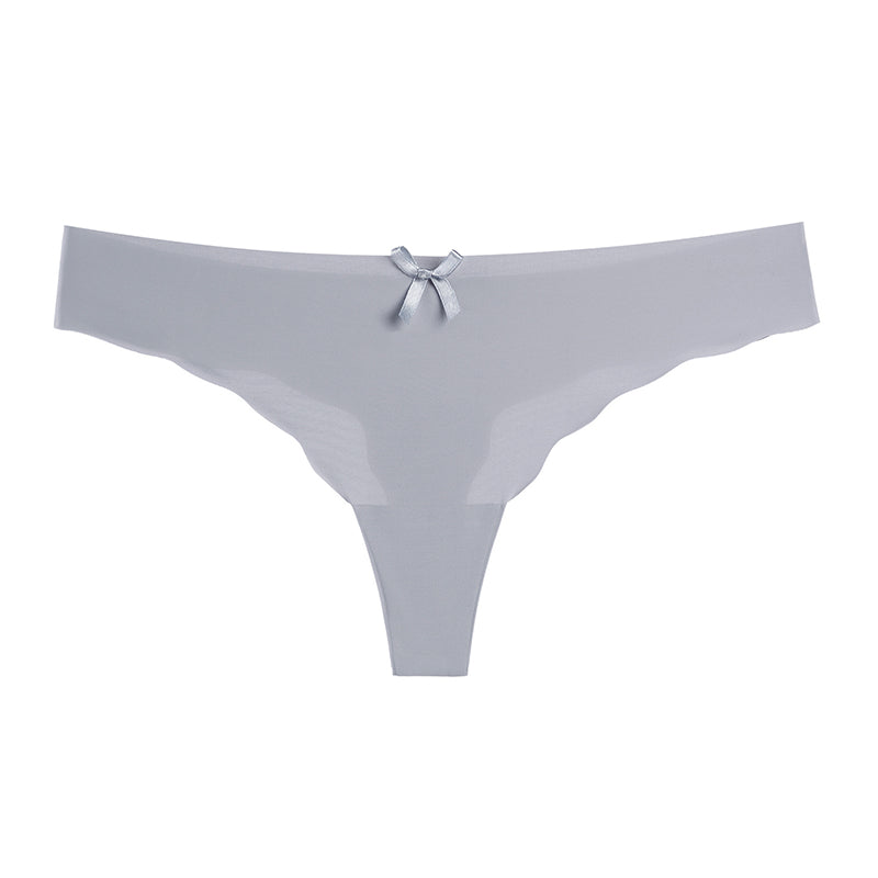 INTIMO SECRETS Women’s Sexy Thong – Seamless Invisible G-String, Ruffle T-Back Underwear
