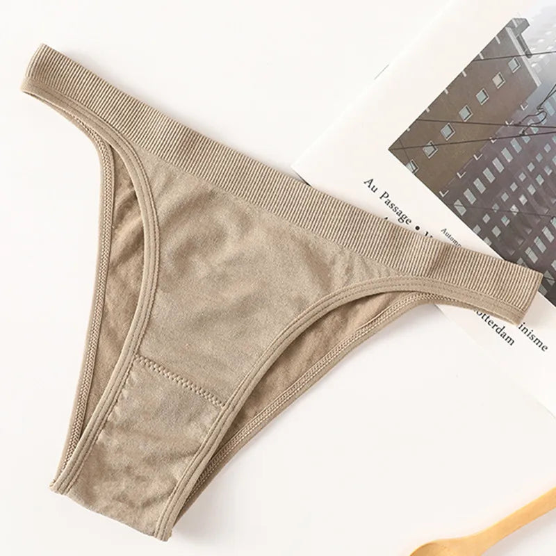 INTIMO SECRETS 2-Pack Brazilian G-String Set – Seamless High-Leg Thong with 100% Cotton Gusset & Sporty Wide Waistband