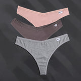 INTIMO SECRETS 3PCS Cotton G-Strings – Sexy Low-Rise Thong Underwear for Women M–XL