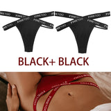 INTIMO SECRETS 2PCS Cotton Thongs – Sexy Cross-Strap G-String Underwear for Women