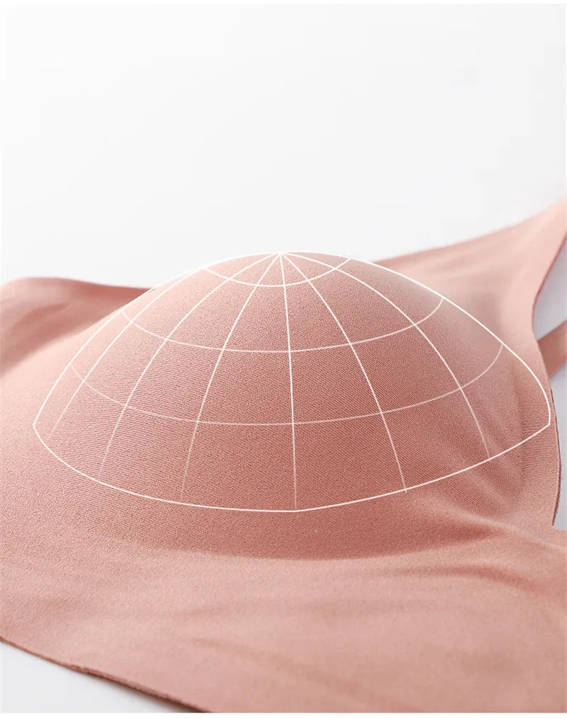 INTIMO SECRETS Soft Wireless Deep V Bra – Sexy Padded Bralette