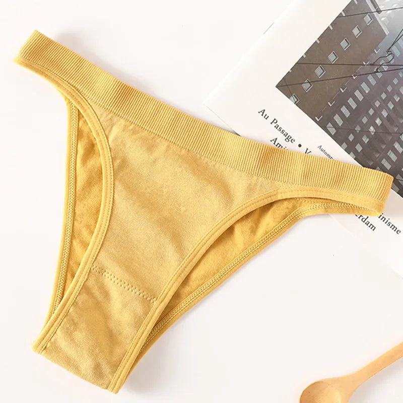 INTIMO SECRETS 2-Pack Brazilian G-String Set – Seamless High-Leg Thong with 100% Cotton Gusset & Sporty Wide Waistband