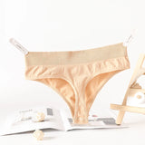 2PCS/Set Seamless G-String Panties Women Thongs Sexy Panty Lingerie Solid Color Female High Waist Thongs Women's Underwear