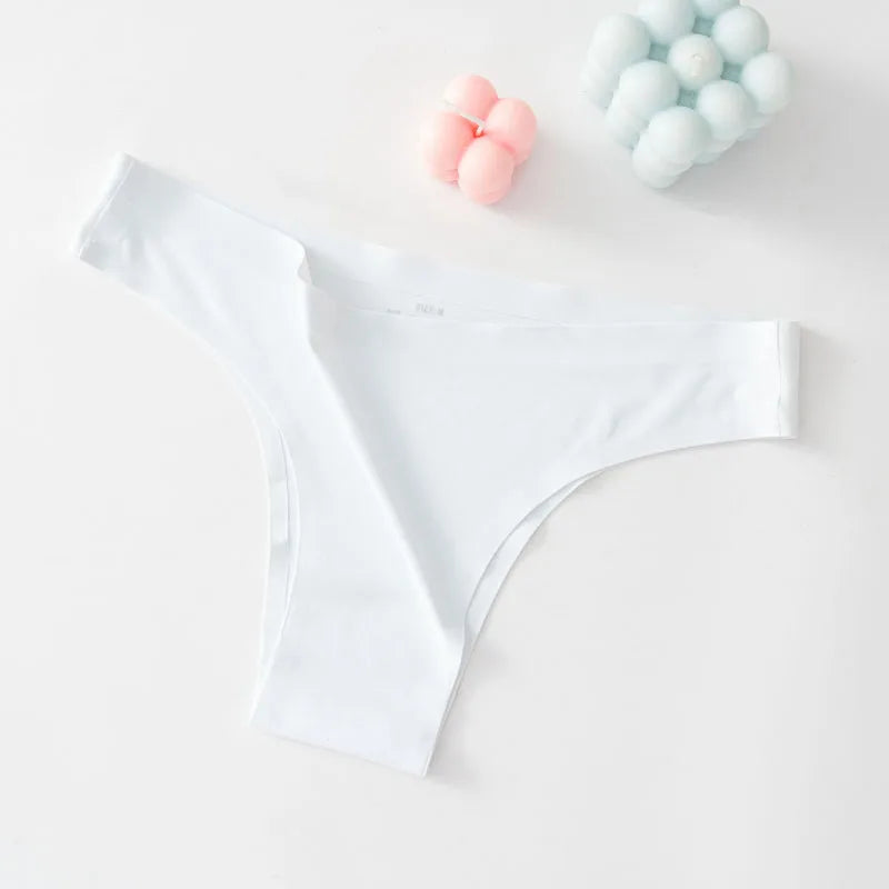 INTIMO SECRETS Ice Silk Seamless Thong – Low-Rise G-String Underwear for Women XXL