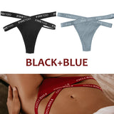 INTIMO SECRETS 2PCS Cotton Thongs – Sexy Cross-Strap G-String Underwear for Women