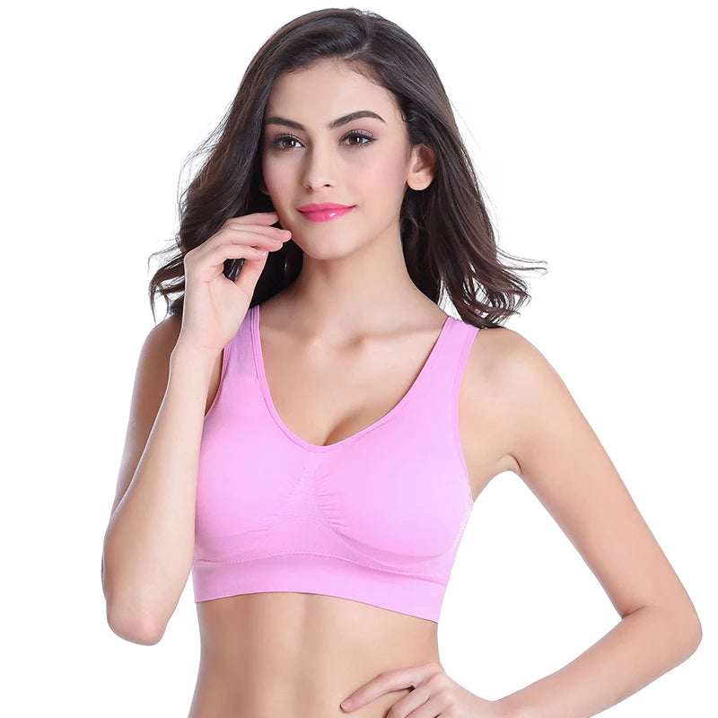 INTIMO SECRETS Women’s Plus-Size Seamless Push-Up Bra – 3PCS Wireless Fitness Set