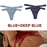 INTIMO SECRETS 2PCS Cotton Thongs – Sexy Cross-Strap G-String Underwear for Women