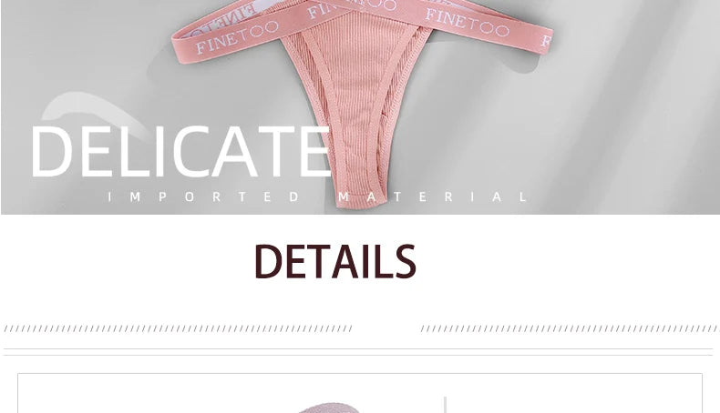 INTIMO SECRETS 2PCS Cotton Thongs – Sexy Cross-Strap G-String Underwear for Women