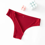 INTIMO SECRETS Ice Silk Seamless Thong – Low-Rise G-String Underwear for Women XXL