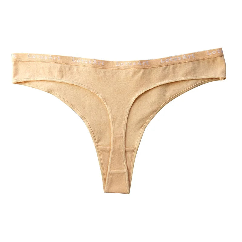 INTIMO SECRETS Women’s Cotton Thong – Sexy Low-Rise G-String Underwear M-XL