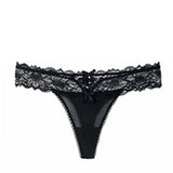 INTIMO SECRETS Women’s Sexy Lace Thong – Low-Waist G-String, Breathable Embroidered Panties