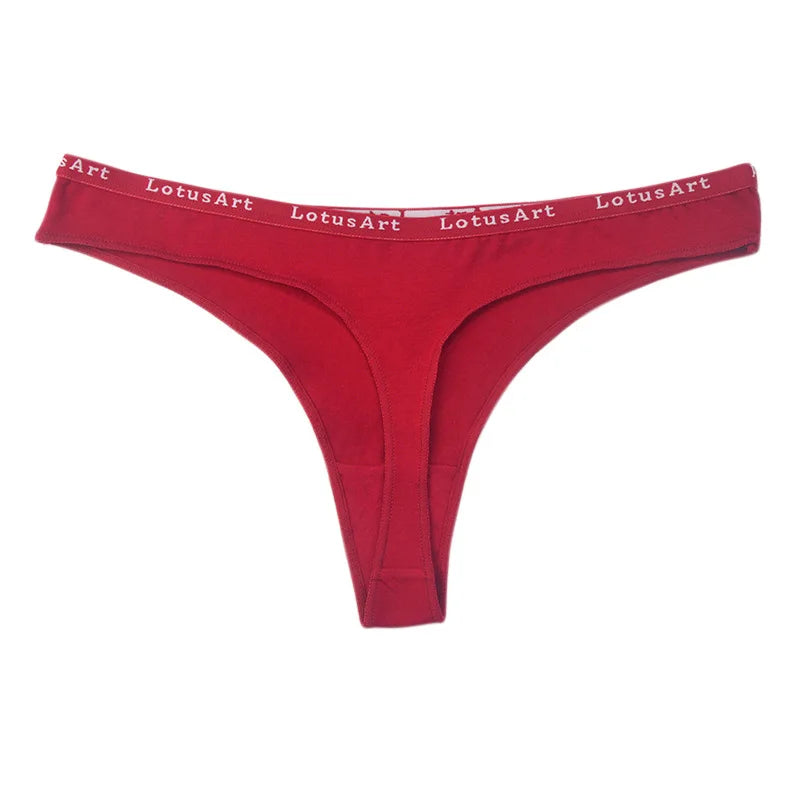INTIMO SECRETS Women’s Cotton Thong – Sexy Low-Rise G-String Underwear M-XL