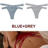 INTIMO SECRETS 2PCS Cotton Thongs – Sexy Cross-Strap G-String Underwear for Women