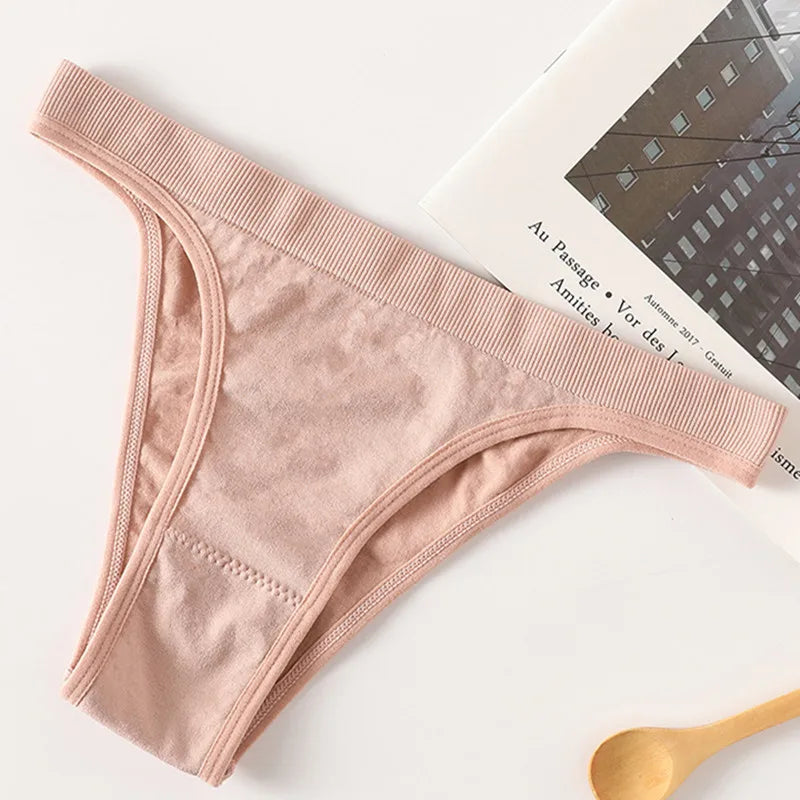 INTIMO SECRETS 2-Pack Brazilian G-String Set – Seamless High-Leg Thong with 100% Cotton Gusset & Sporty Wide Waistband