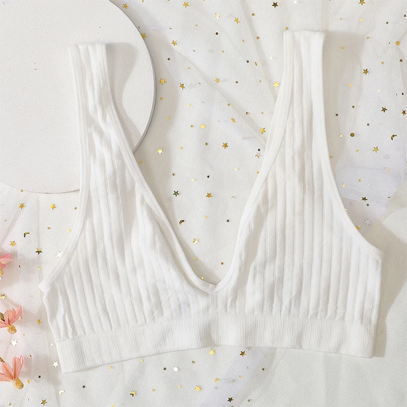 INTIMO SECRETS 3-Piece Push-Up Bra Set – Deep V, Low Back, Seamless Solid Color