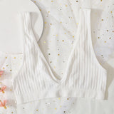 INTIMO SECRETS 3-Piece Push-Up Bra Set – Deep V, Low Back, Seamless Solid Color