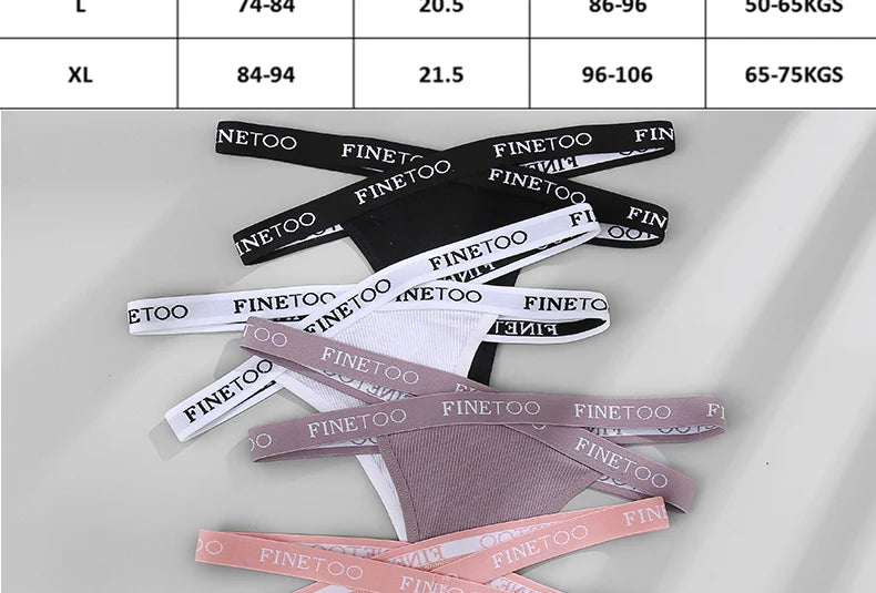 INTIMO SECRETS 2PCS Cotton Thongs – Sexy Cross-Strap G-String Underwear for Women