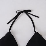 INTIMO SECRETS Sexy Thong Bikini Set – Brazilian Style Side Tie Halter Swimwear for Women
