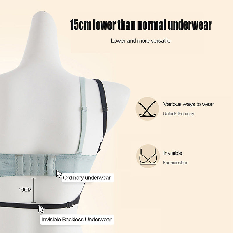 INTIMO SECRETS Invisible Strapless Push-Up Bra – Backless Deep U