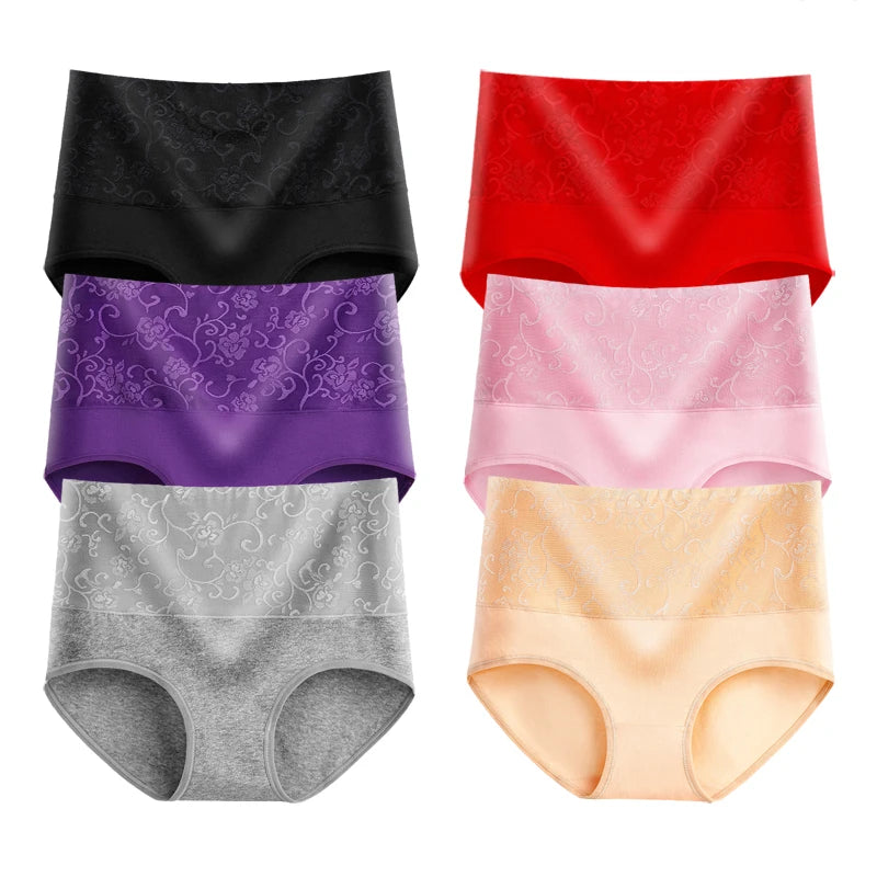 INTIMO SECRETS 3-Pack Plus Size Cotton Panties – High Waist Full Coverage