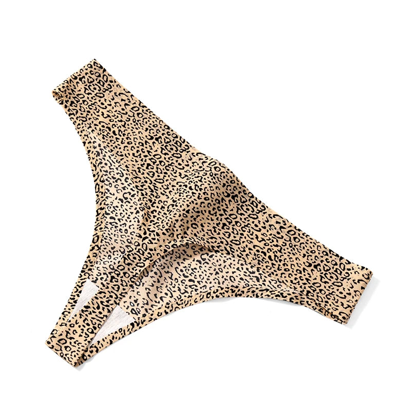 INTIMO SECRETS Leopard Thong – Sexy Seamless G-String Underwear for Women