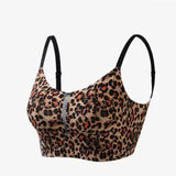 INTIMO SECRETS Leopard Print Push-Up Bra – Sexy Thin Style Wireless Lingerie for Women