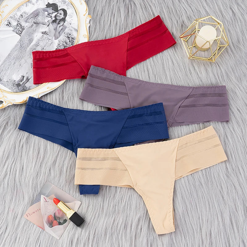 INTIMO SECRETS Women’s G-String – Transparent Seamless Thong Underwear