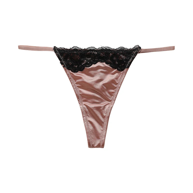 INTIMO SECRETS Women’s Floral Lace Thong – Seamless T-Back G-String Panties, Invisible Underwear