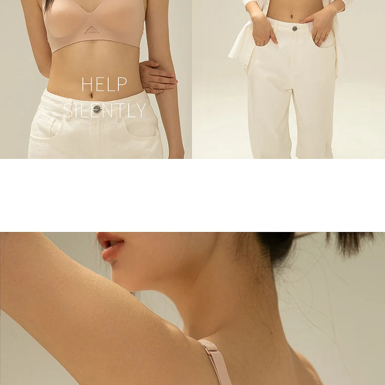 Wireless Deep V Seamless Bra for Women – Soft 3/4 Cup Hollow Out Comfort Lingerie