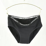 3PCS Women's Cotton Underwear High Elastic Letter Waistband Briefs Solid Color Fashionable Sports Soft Underwear