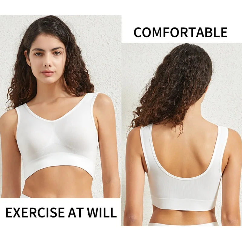 INTIMO SECRETS Non-Wire Crop Top Bra – Solid Color, Breathable Lingerie