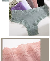 INTIMO SECRETS Women’s Low-Waist Seamless Lace Cotton Panties – Breathable Bikini Underwear