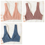 INTIMO SECRETS 3-Piece Push-Up Bra Set – Deep V, Low Back, Seamless Solid Color