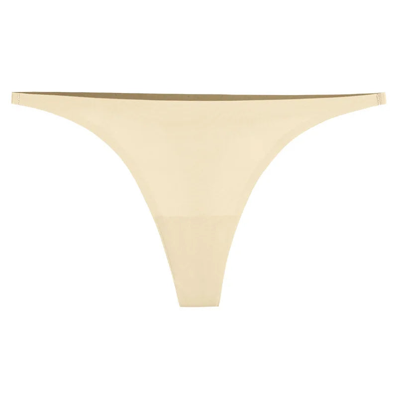 INTIMO SECRETS Women’s Ice Silk Seamless Thong – Invisible Sexy G-String for Sports & Daily Wear