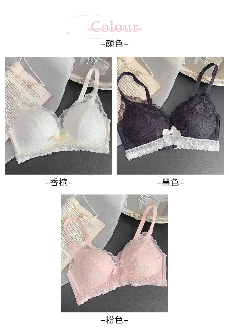 INTIMO SECRETS Japanese Push-Up Bra – Lace Enhancer Wire-Free Lift Bralette