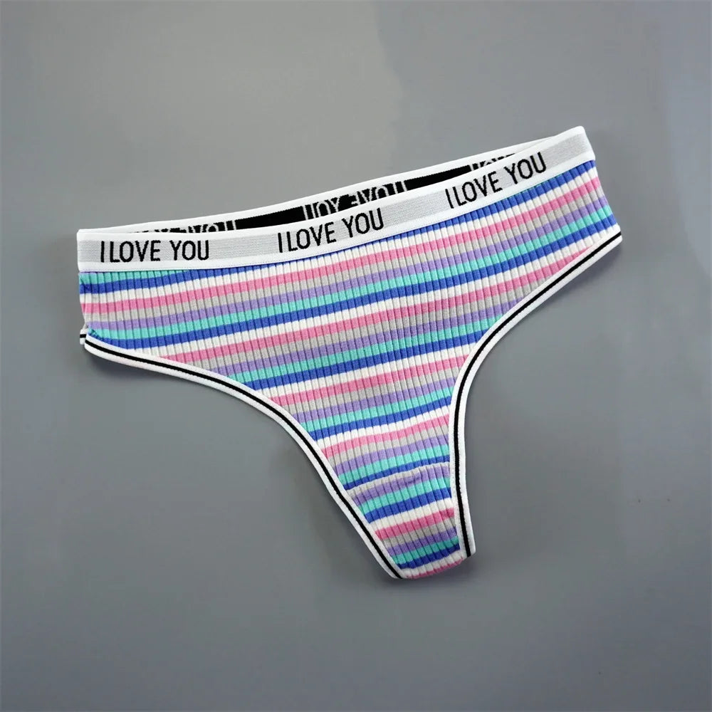 INTIMO SECRETS 3PCS Cotton Thongs – Soft Low-Rise G-String Underwear for Women