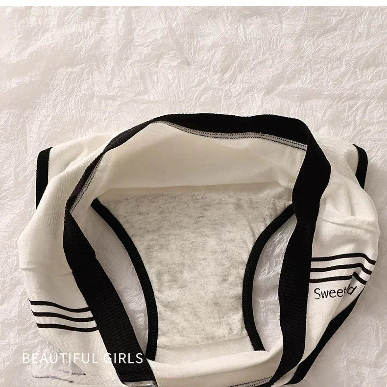 Women Underwear Cotton Crotch Mid Waist Traceless Sexy Panties Japanese Sports Style Girls Breathable Underpants Simple Lingerie