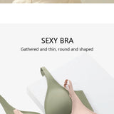 Wireless Deep V Seamless Bra for Women – Soft 3/4 Cup Hollow Out Comfort Lingerie