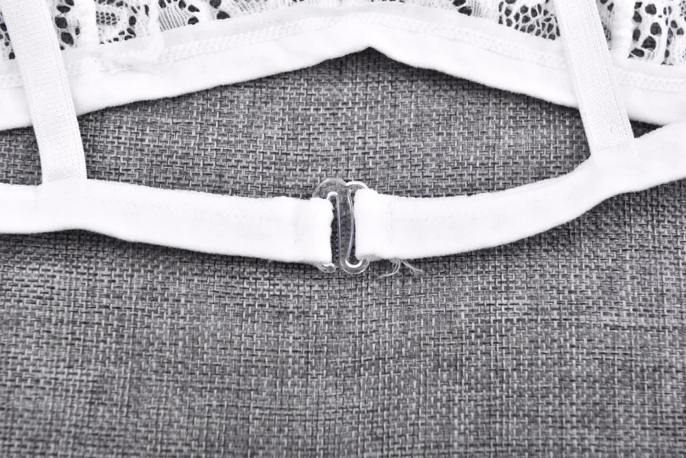 INTIMO SECRETS Women’s Transparent Lace Bra – Sexy Invisible Wire-Free Floral Bralette