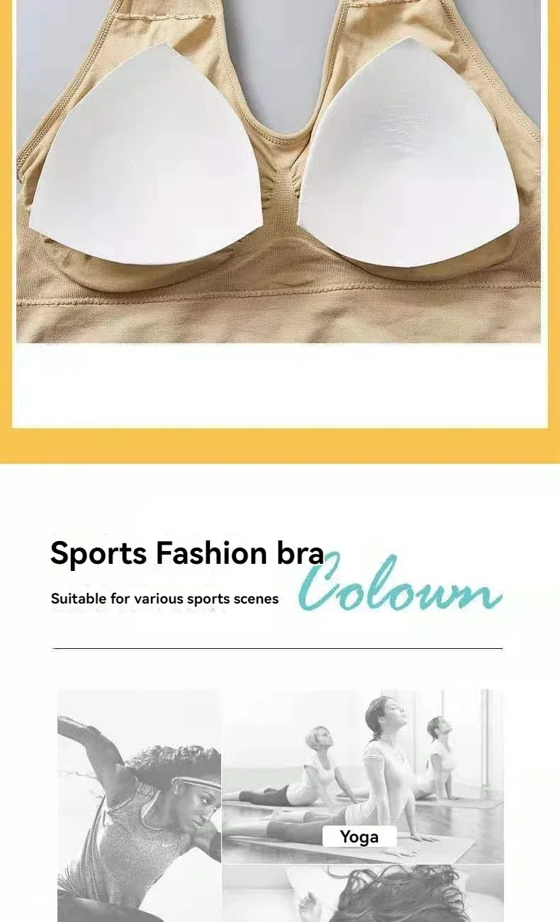 INTIMO SECRETS Women’s Seamless Push-Up Sports Bra – Breathable Active Corset