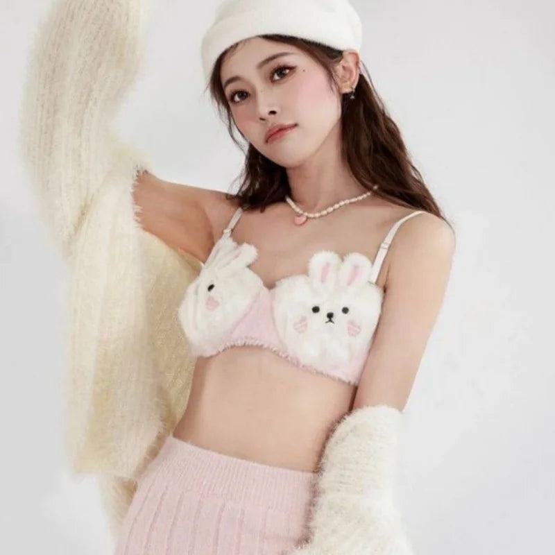 INTIMO SECRETS Lolita Plush Rabbit Bra – Cute & Warm Lingerie for Women