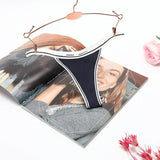 INTIMO SECREST Seamless Ribbed Cotton Thong Panties for Women