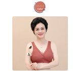 INTIMO SECRETS Women’s Cotton Front-Clasp Vest Bra – Wire-Free Comfort for Middle-Aged Women