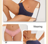 INTIMO SECRETS 3PCS Lace Cotton Thongs – Sexy Low-Rise Seamless G-String Underwear for Women S-XL