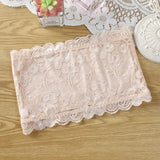 Lace Bras Top Breathable Invisible Strapless Chest Sexy Tube Top Underwear Brassiere Womens Push Up Invisible Bra Wire Free Bra