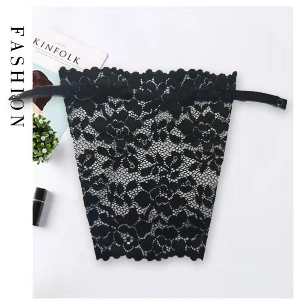 1/2Pcs Women Lace Invisible Mock Camisole Wrapped Chest Overlay Bra Quick Easy Clip-on Insert Wrapped Chest Panel Cover