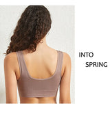 INTIMO SECRETS Women’s Large-Size Seamless Sports Bra – Removable Pad Yoga Vest