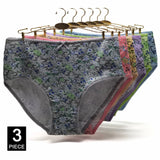 INTIMO SECRETS 3PCS Cotton Panties – Plus Size Women’s Cozy Lingerie