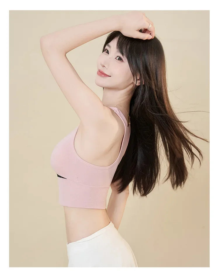 INTIMO SECRETS Women’s High-Impact Sports Bra – Large Size Wire-Free Yoga & Running Top