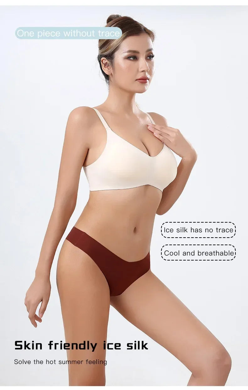 INTIMO SECRETS Ice Silk Thong – Sexy G-String, Low Waist, Seamless Comfort